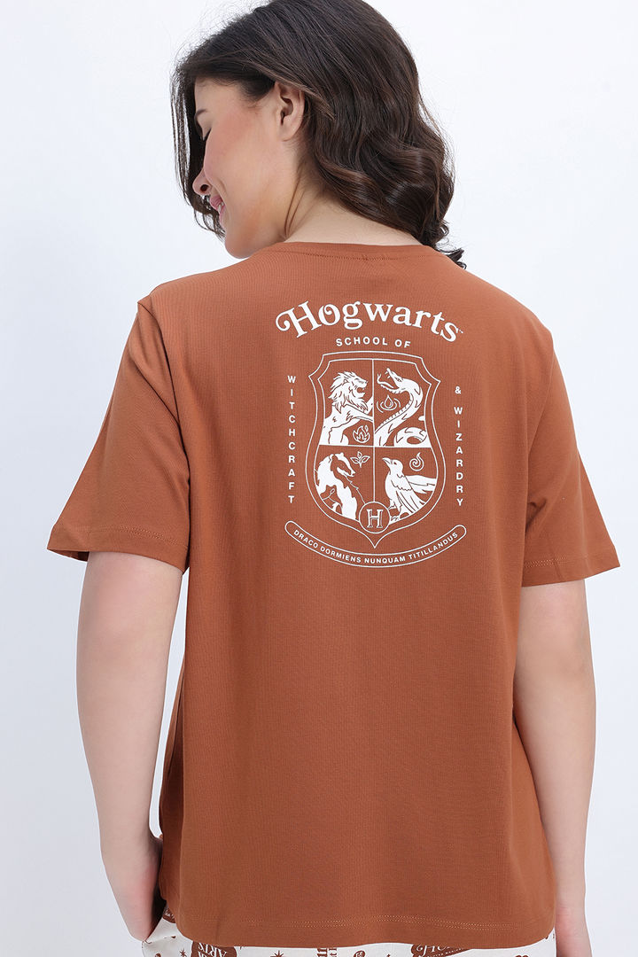 Zivame Harry Potter Knit Cotton Loungewear Set - Whisper White — image 6